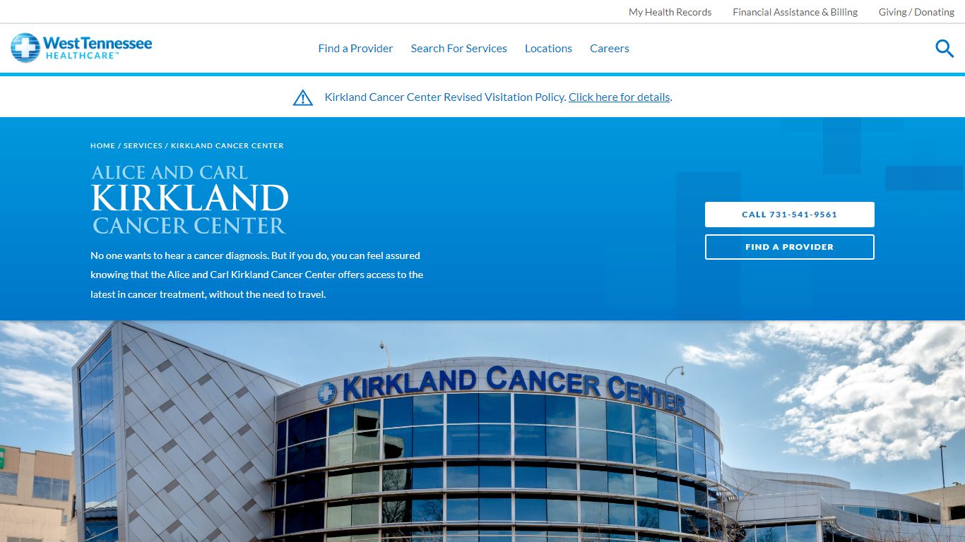 Kirkland Cancer Center - West Tennessee Healthcare